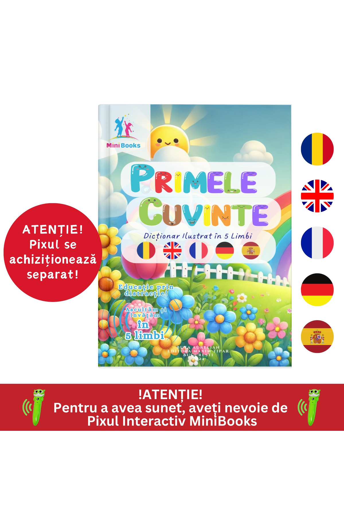 minibooks Carte interactiva cu sunete - Primele Cuvinte - Dictionar ilustrat ...