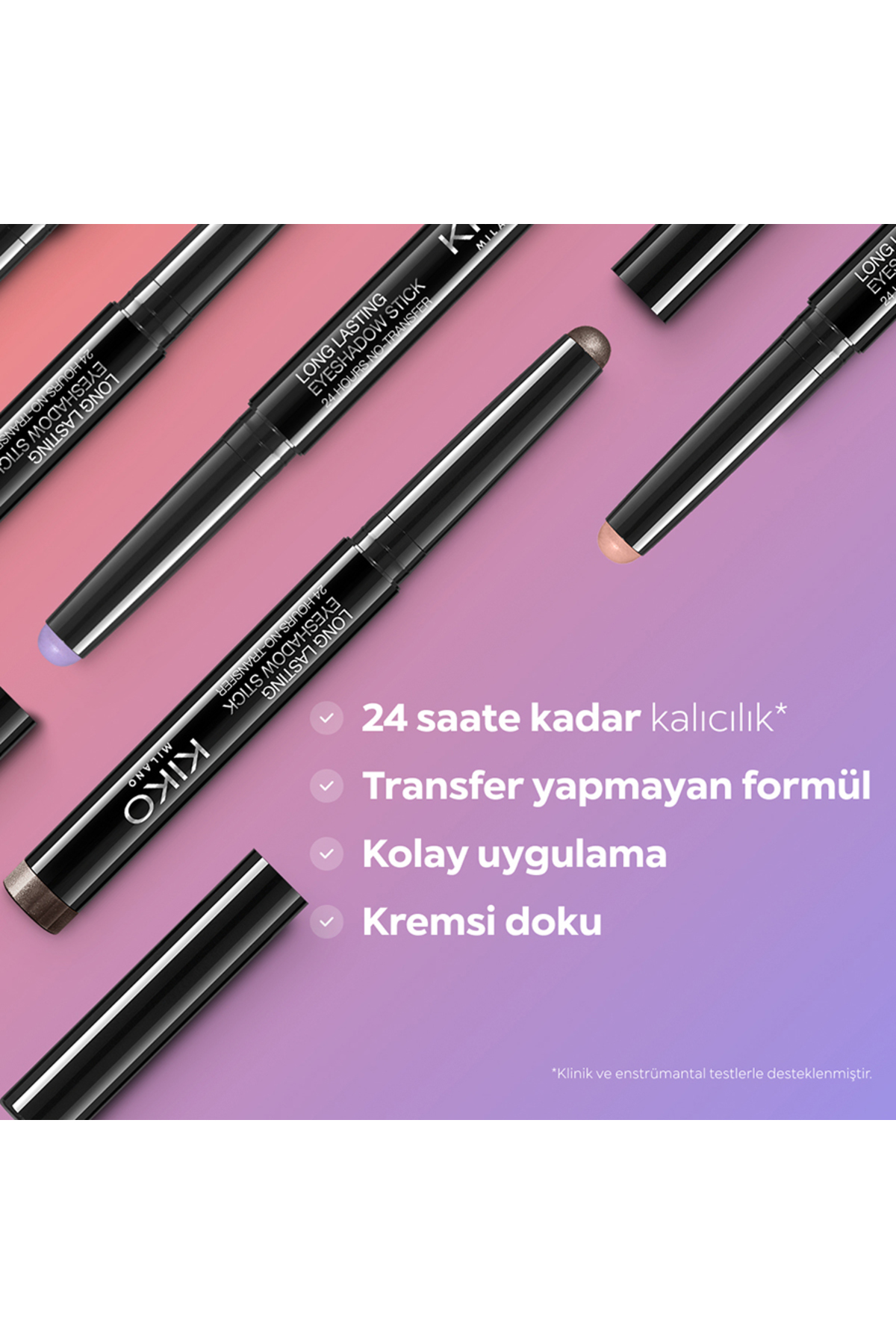 Göz Farı - Long Lasting Eyeshadow Stick  - 22 Anthracite -Kalıcı, Kremsi Kalem Far — خاکستری KM000000378022B — تصویر 3 از 7