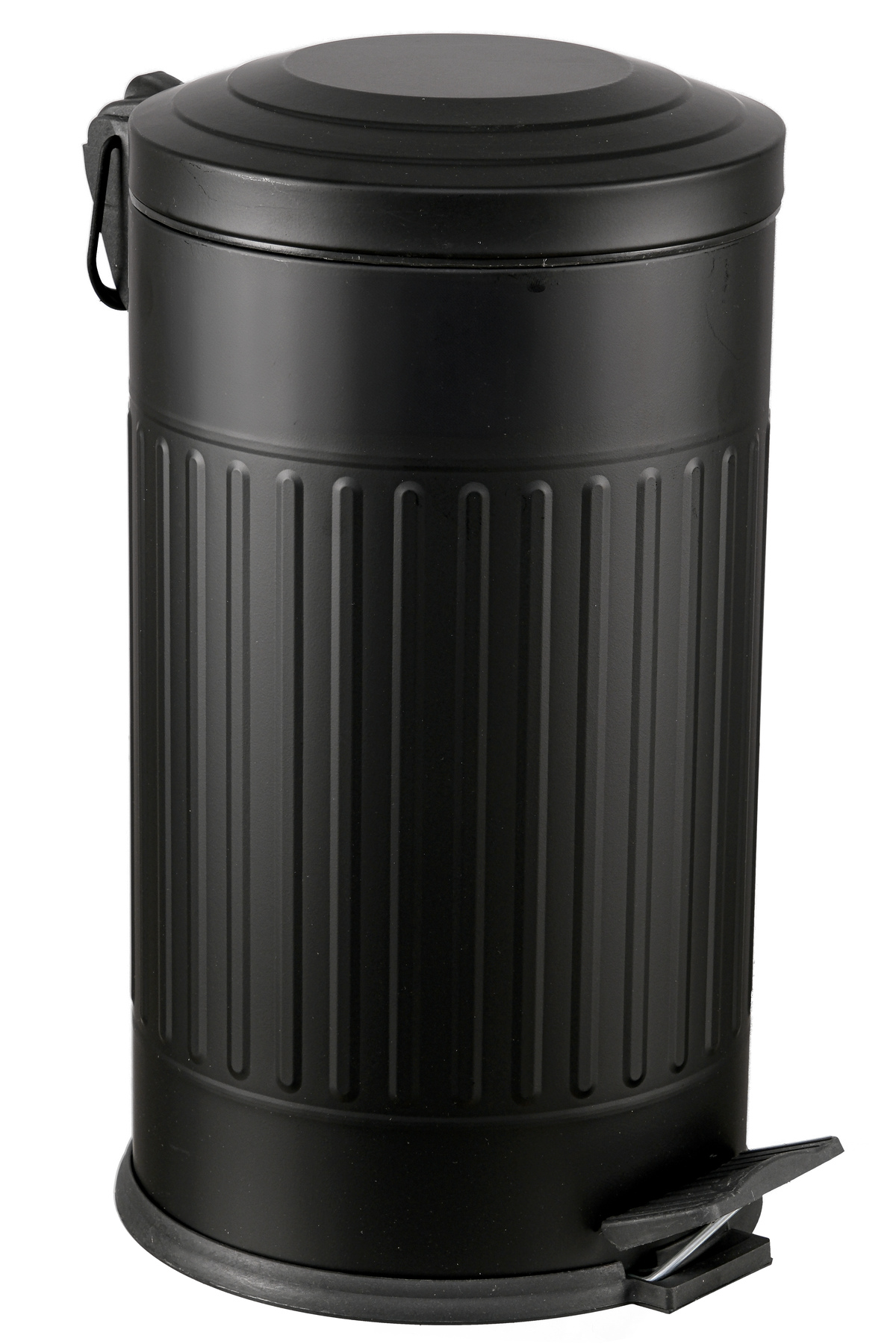 Vintage Trash Can Striped Black 16 Lt