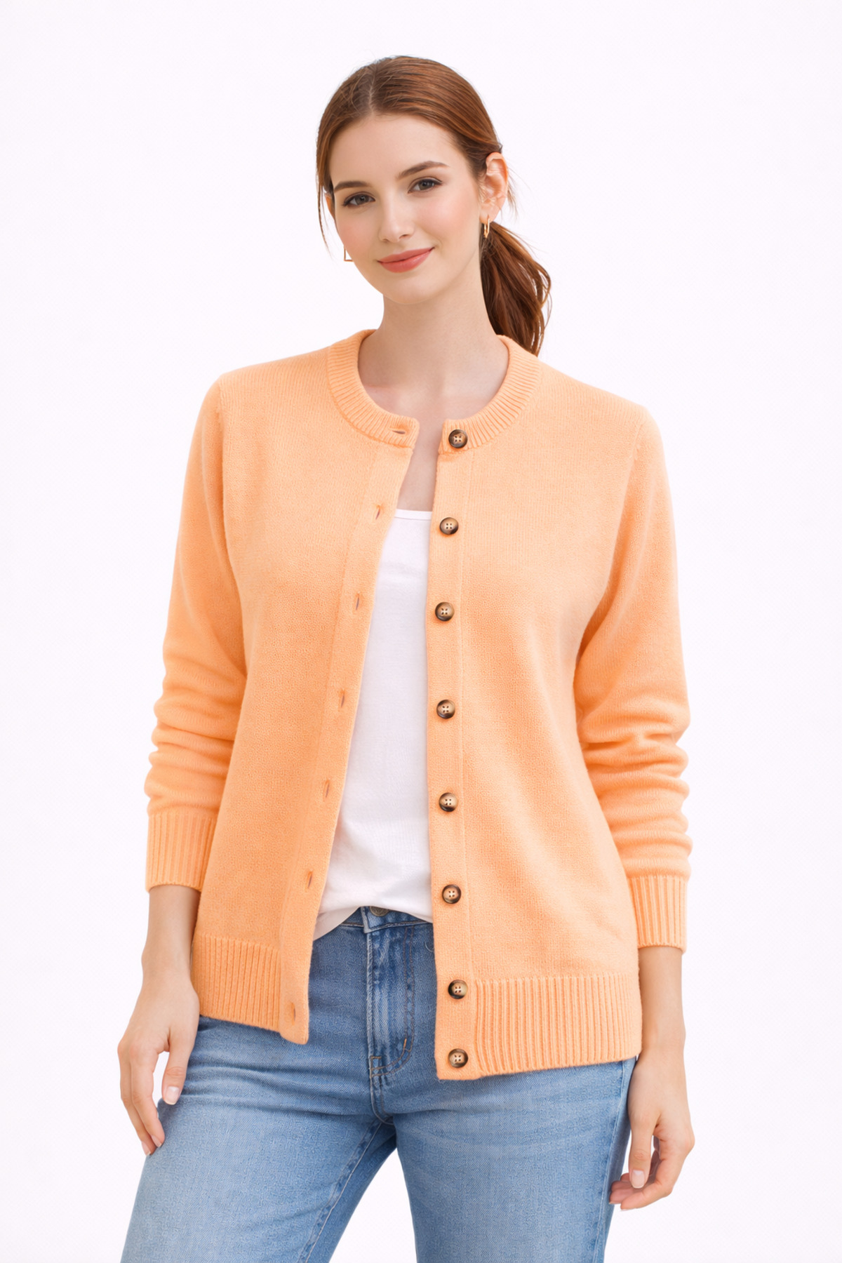 RTD&VLD  Kadın Vita-251 Puli Uzun Dğmeli Triko Hırka Lila