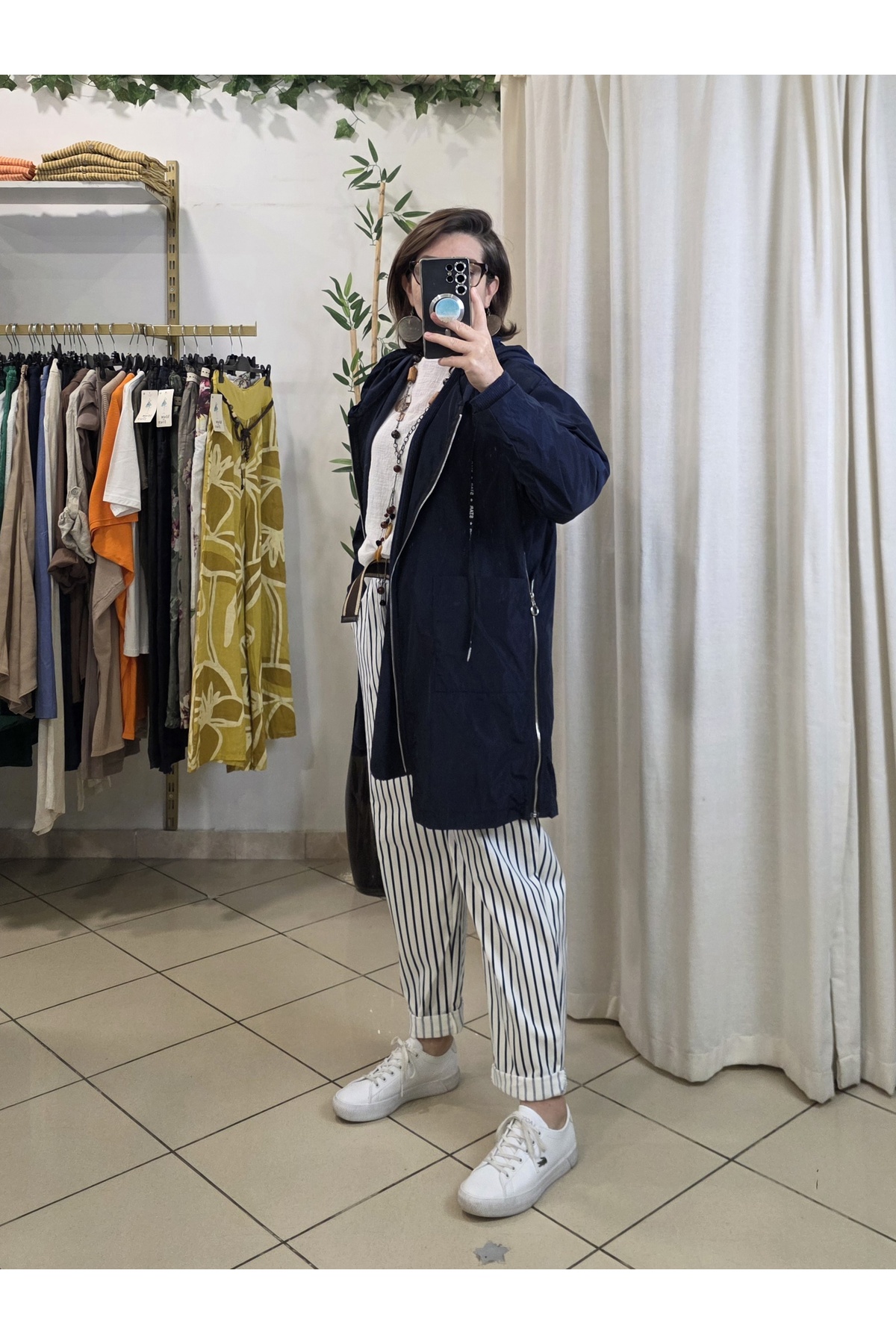 pudubutik  Su Geçirmez İtalyan Yağmurluk Lacivert - Görsel 4