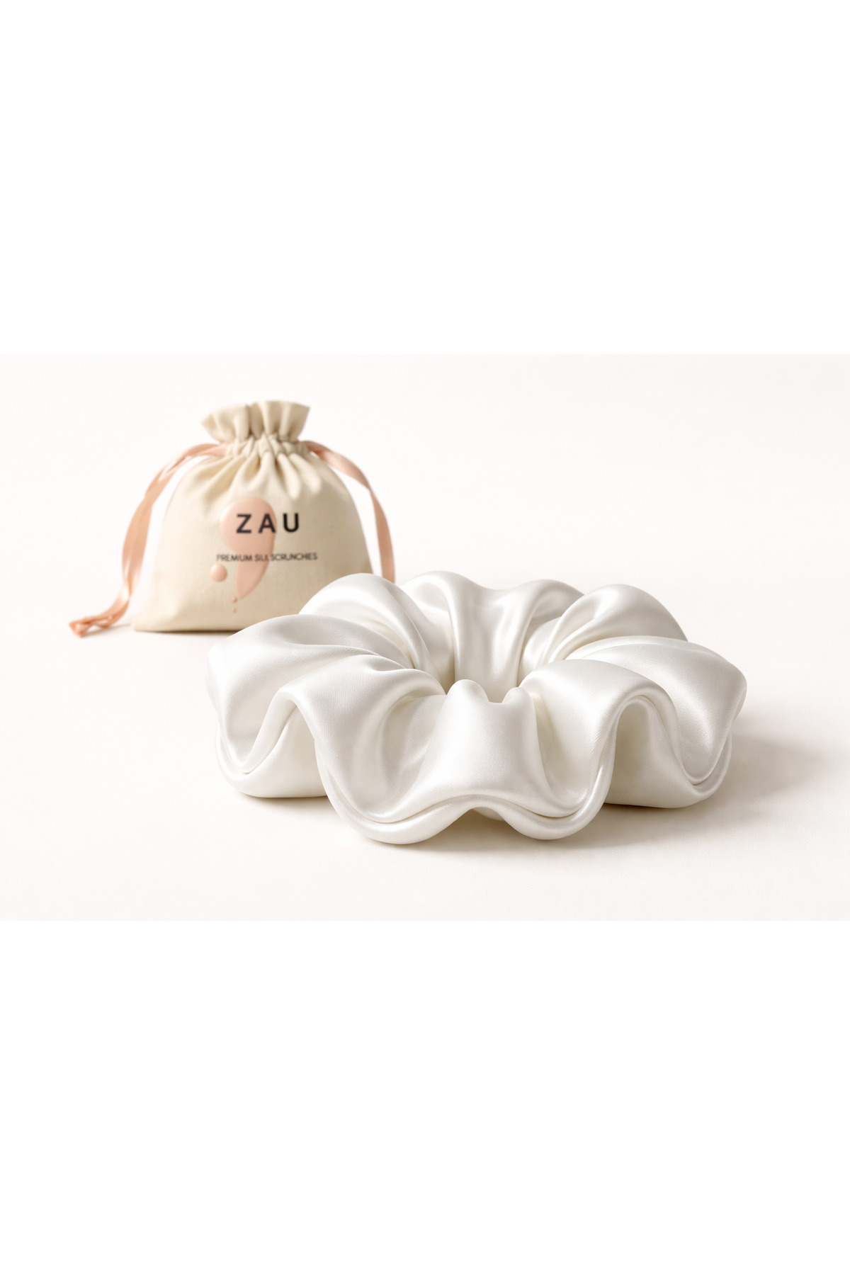 zau %100 Saf İpek Scrunchie Saç Tokası(Özel Kılıfı İle)
