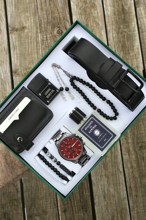 wesscollection Erkek Kol Saati Parfüm Çakmak Kemer Cüzdan Tesbih ve Bileklik ...