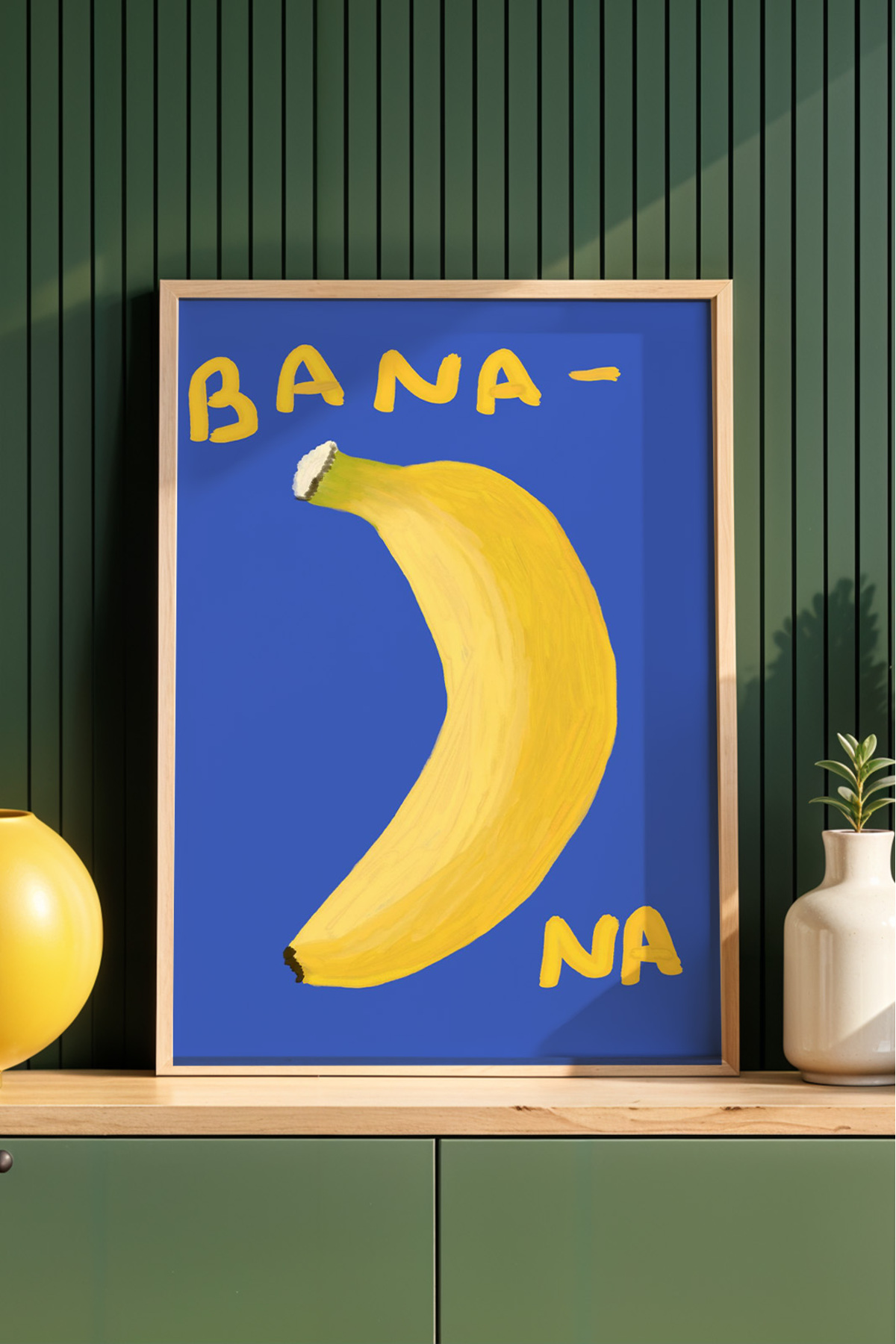 2’li Mutfak Tablo Seti Waffle ve Muz Poster Modern Duvar Dekoru Çerçevesiz