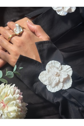 Nacre Pearl Perla Fleur Kol Düğmesi