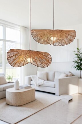 kepalight 2 ADET Ev Dekorasyonu Handmade Sarkıt Aydınlatma İskandinav Rustik ...