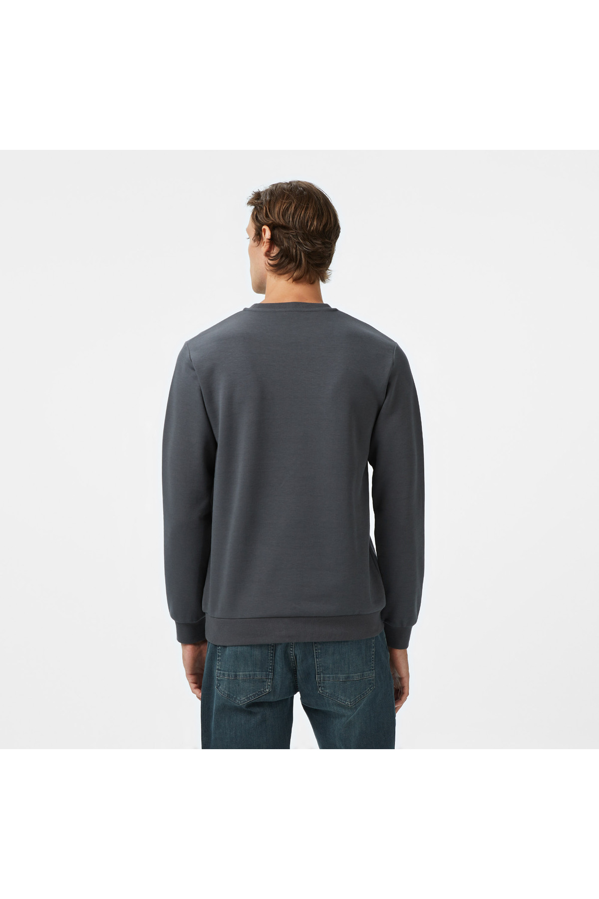 Nautica Erkek Gri Classic Fit Sweatshirt görsel 2