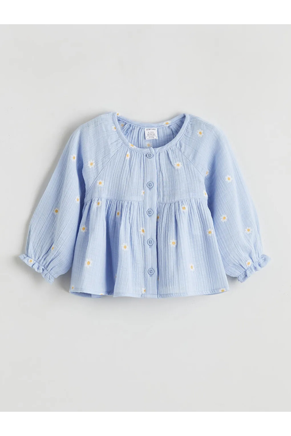 LC Waikiki Mavi Çiçekli Kız Bebek Gömlek ve Pantolon fotoğrafı 4 (önizleme)