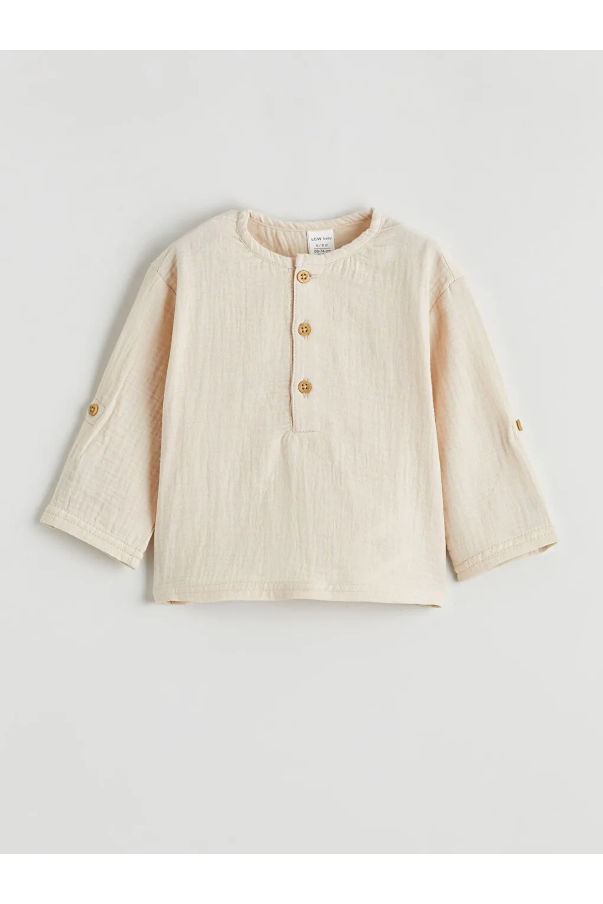 LC Waikiki Bej Erkek Bebek Müslin Gömlek ve Pantolon fotoğrafı 7 (önizleme)