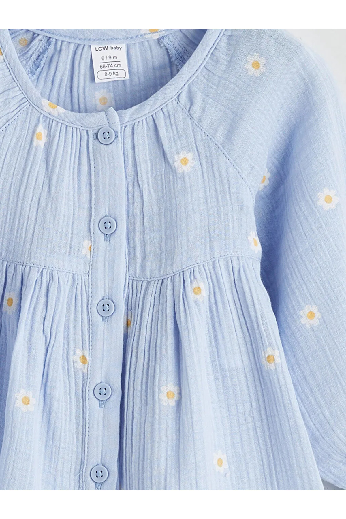 LC Waikiki Mavi Çiçekli Kız Bebek Gömlek ve Pantolon fotoğrafı 7 (önizleme)