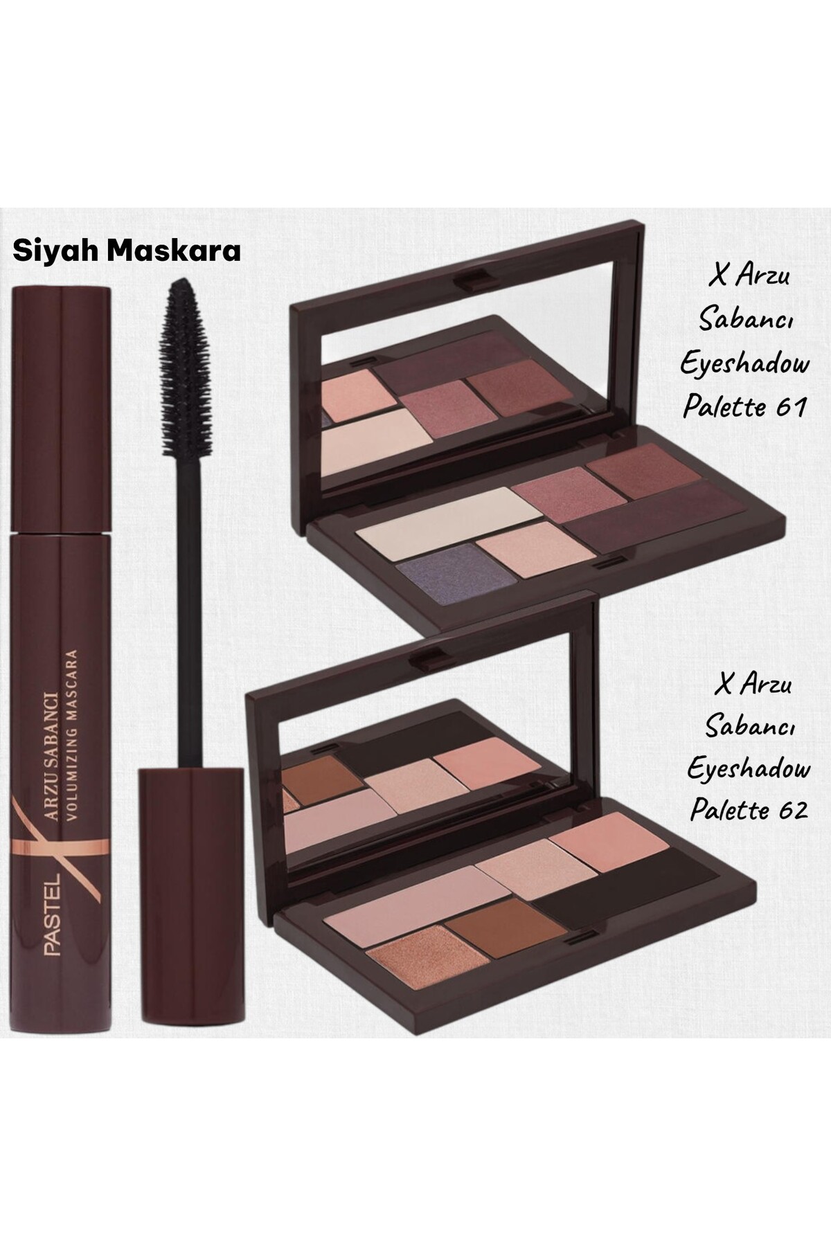Pastel x Arzu Sabancı Volumizing Maskara + Eyeshadow Palette 62 ve 61 - Fiyatı, Yorumları