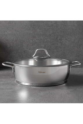 Hisar Teos İndüksiyon Tabanlı Çelik Basık Tencere 26 Cm