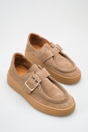 CALVERO Günlük Kadın Hakiki Deri Süet Ayakkabı