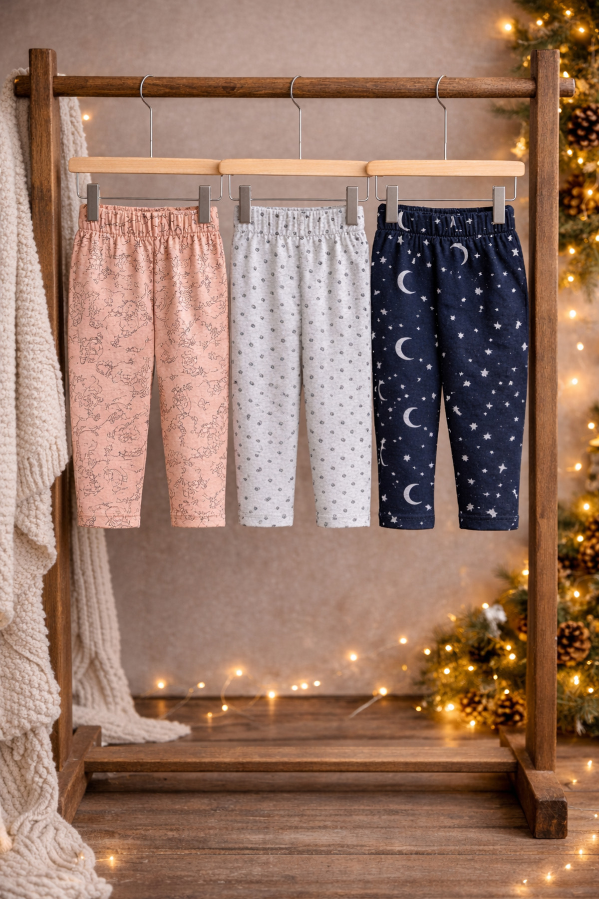 Butik 3lü 0.6 ay bebek pijama tayt fotoğrafı 2 (önizleme)