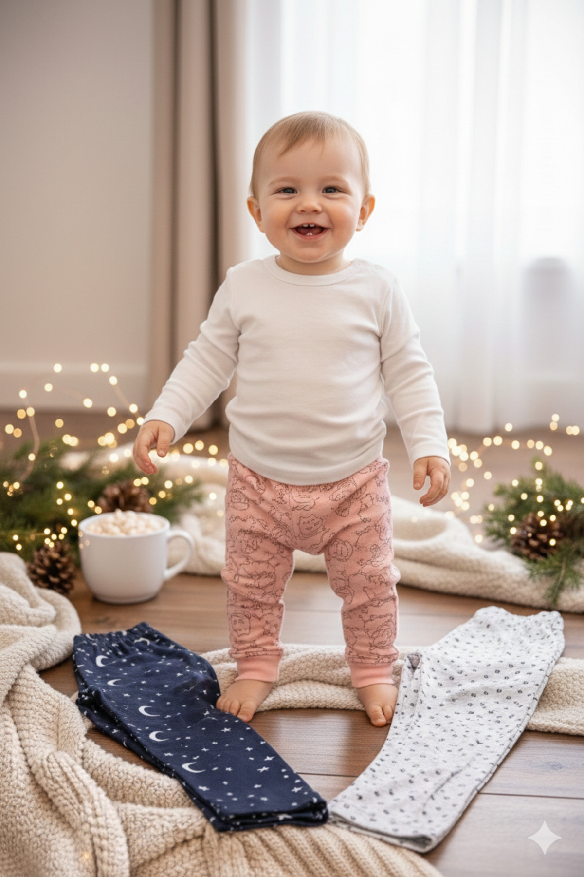 Butik 3lü 0.6 ay bebek pijama tayt fotoğrafı 4 (önizleme)