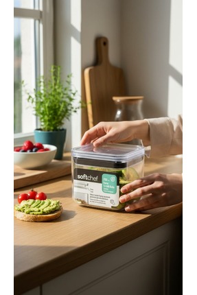 Soft Chef Kare Erzak Kabı 700 ml 00712 Dayanıklı Gıda Saklama Kabı Pratik Kul...