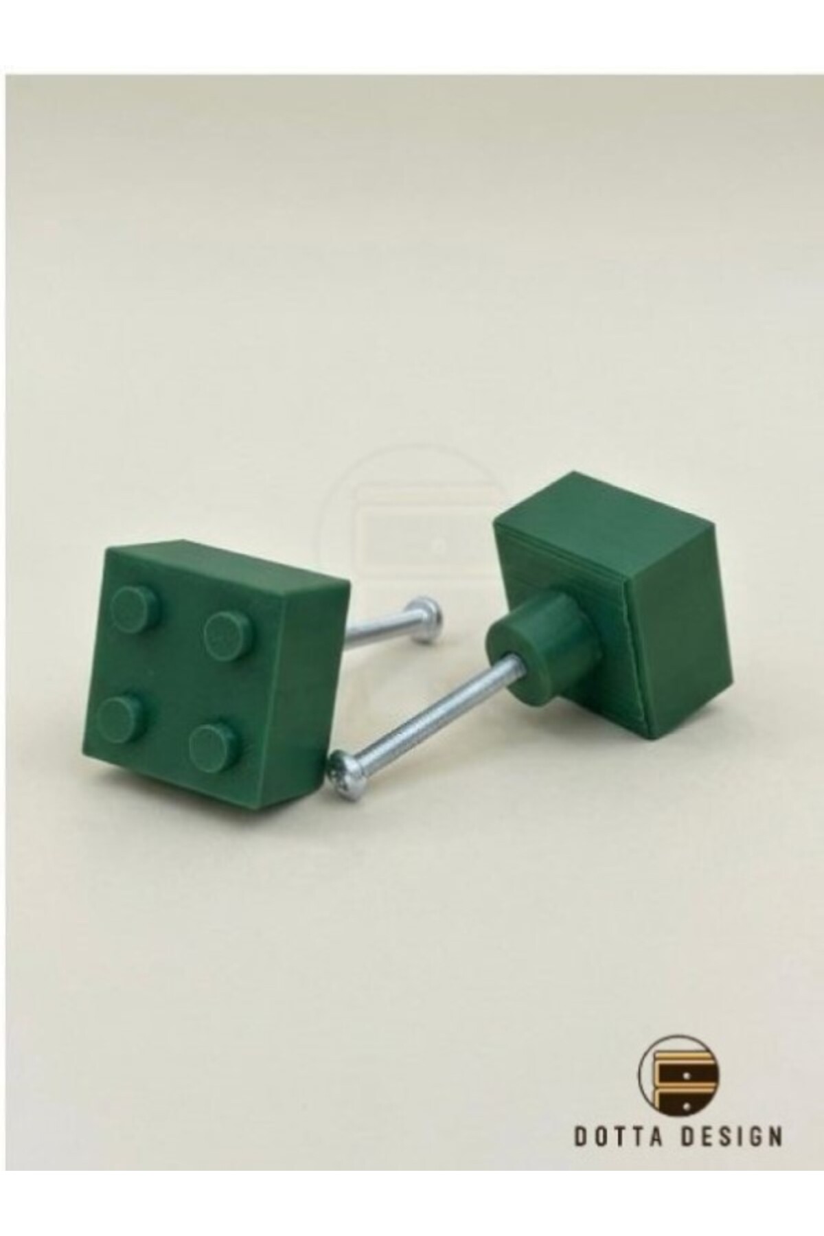 Dotta Design Çocuk Odası Kulpları - Blok Tasarımlı Kulp - Yeşil (Tekli-3x3 cm) fotoğrafı 3 (önizleme)