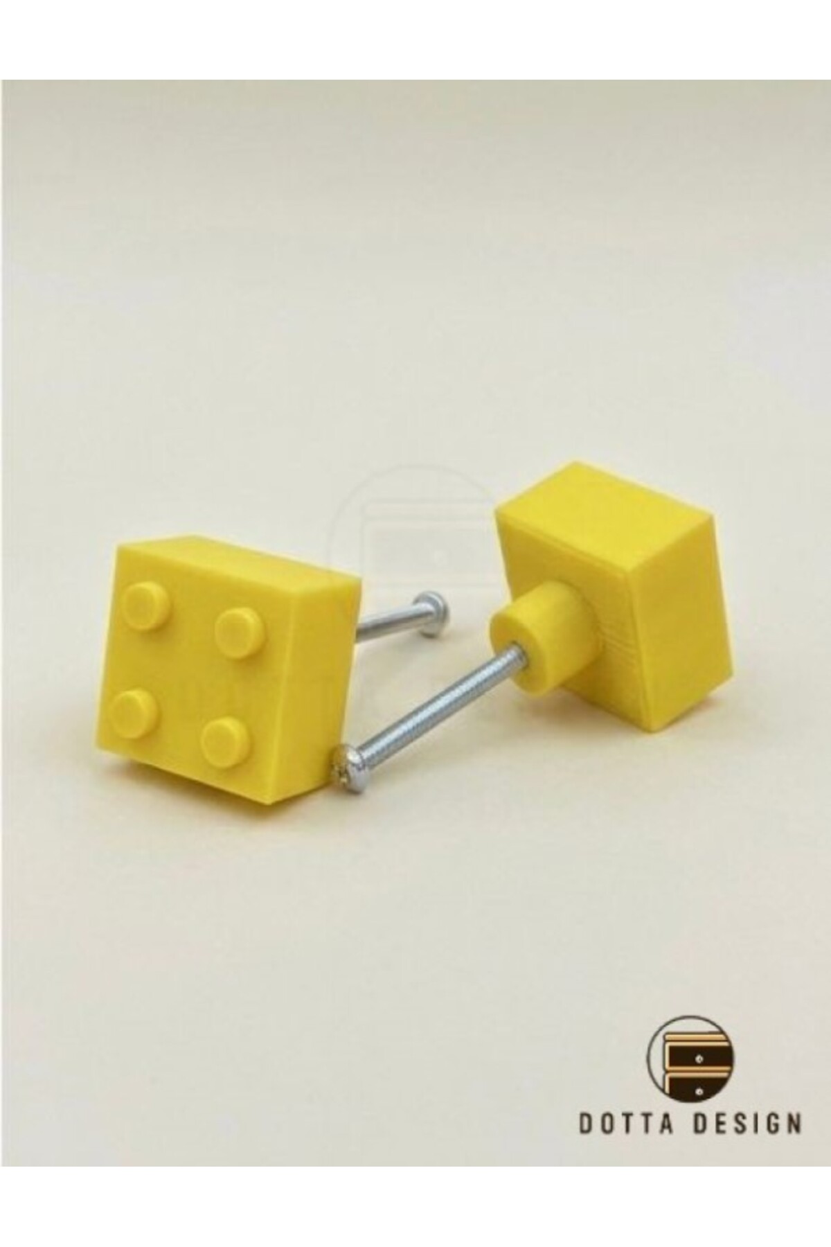 Dotta Design Çocuk Odası Kulpları - Blok Tasarımlı Kulp - Sarı (Tekli-3x3 cm) fotoğrafı 3 (önizleme)