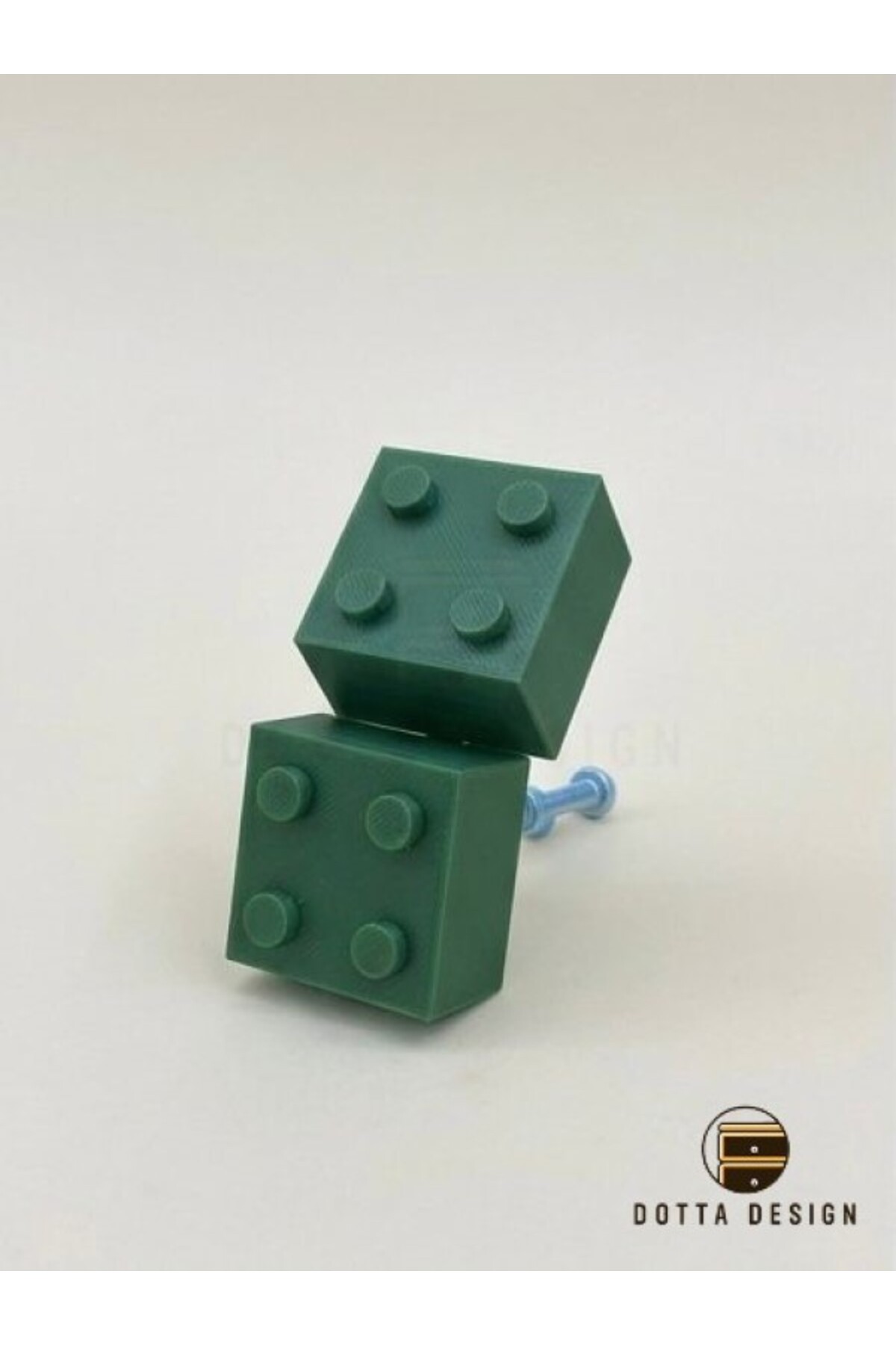 Dotta Design Çocuk Odası Kulpları - Blok Tasarımlı Kulp - Yeşil (Tekli-3x3 cm) fotoğrafı 2 (önizleme)