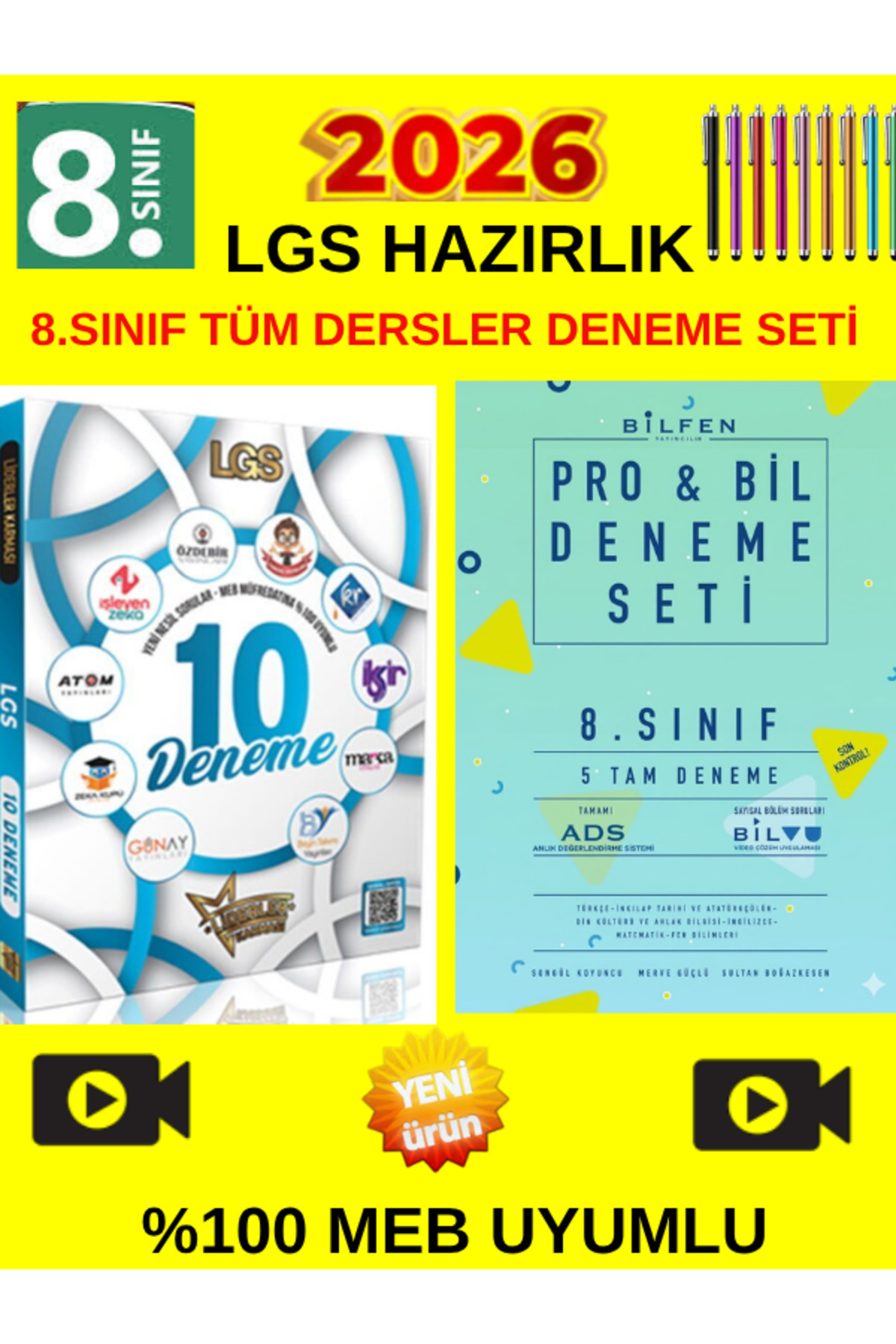 Karma Kitaplar Liderler LGS 8.sınıf 10 Farklı Deneme+Bilfen Probil