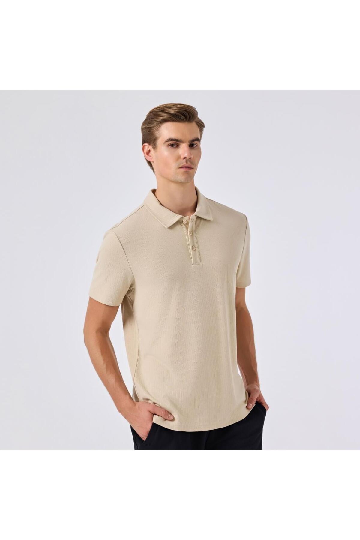 Ellesse 6Sm5003-Bg Polo Collar Men's T-Shirt - Beige