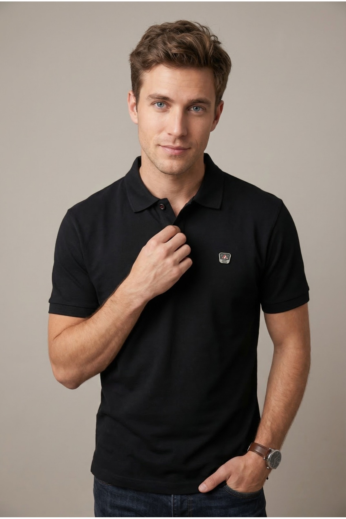 Tommy Crosse Men's Regular 100% Cotton Soft Breathable Fabric Polo Collar Tshirt