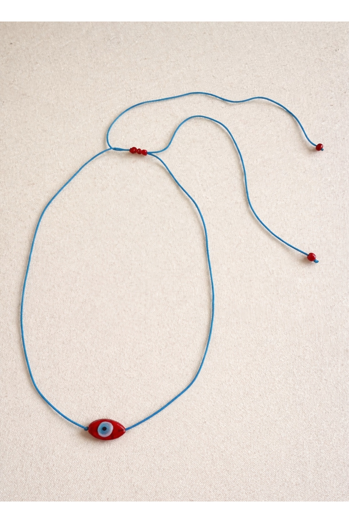 Murano Glass Evil Eye Beaded Handmade Adjustable Necklace