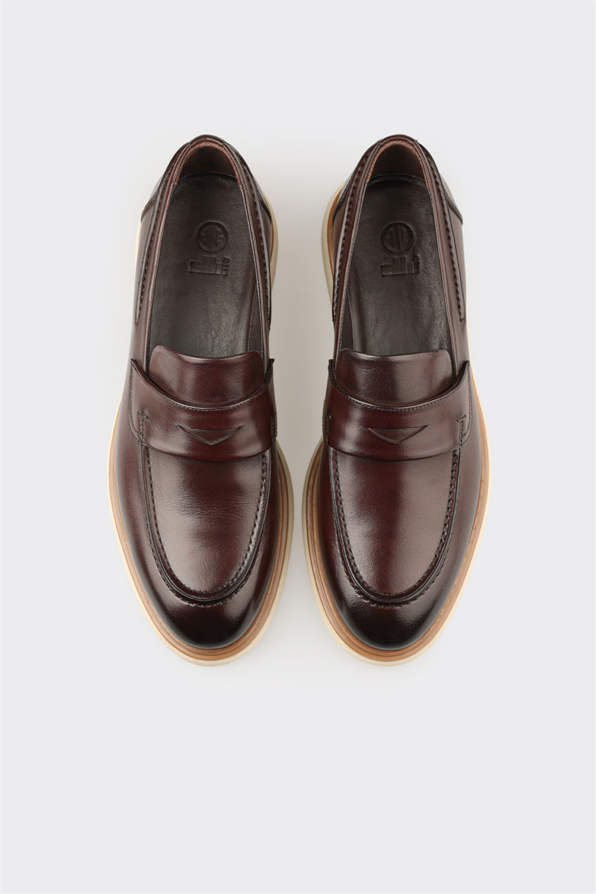 Elle Shoes Kahve Deri Erkek Günlük Ayakkabı görsel 4