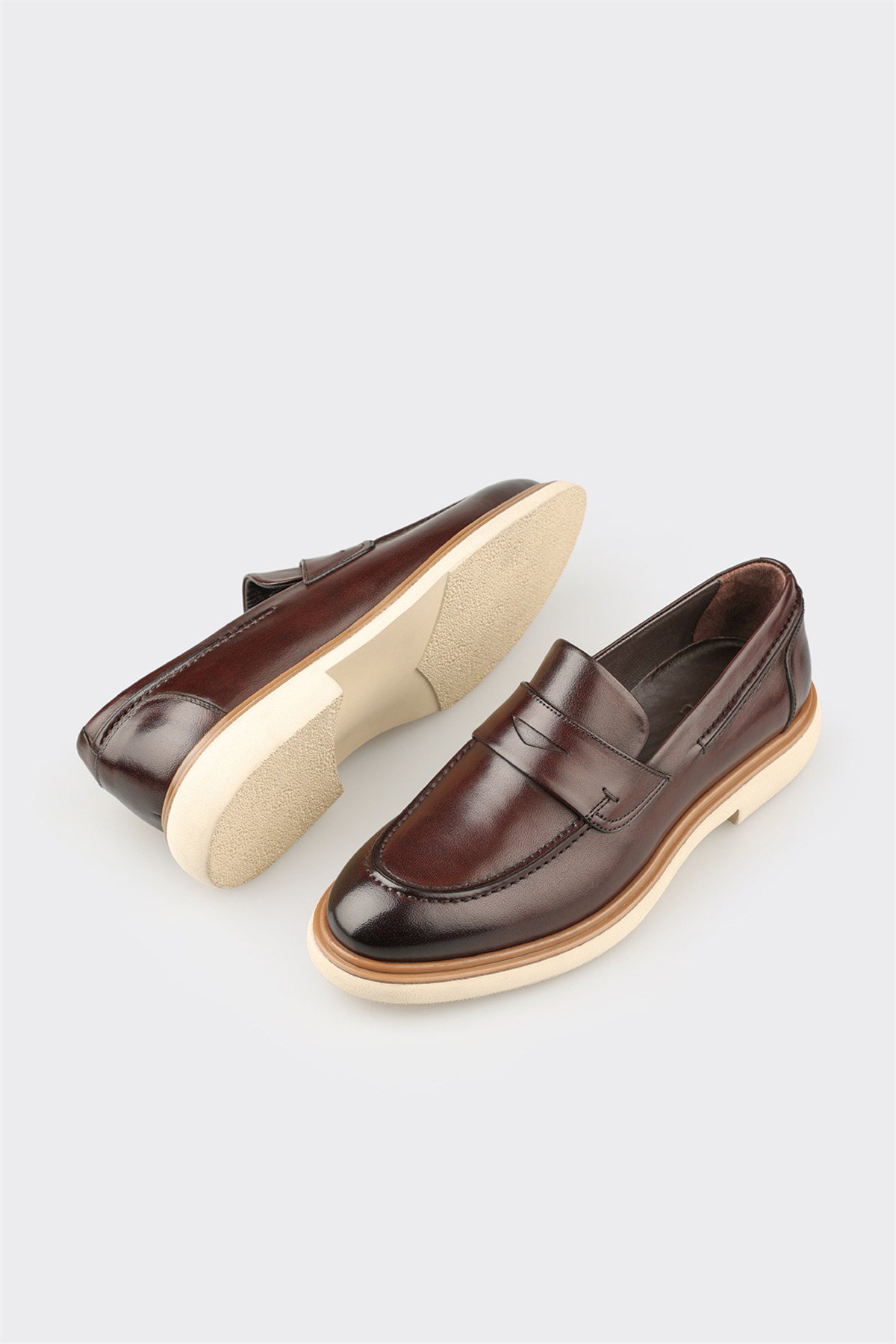 Elle Shoes Kahve Deri Erkek Günlük Ayakkabı görsel 3