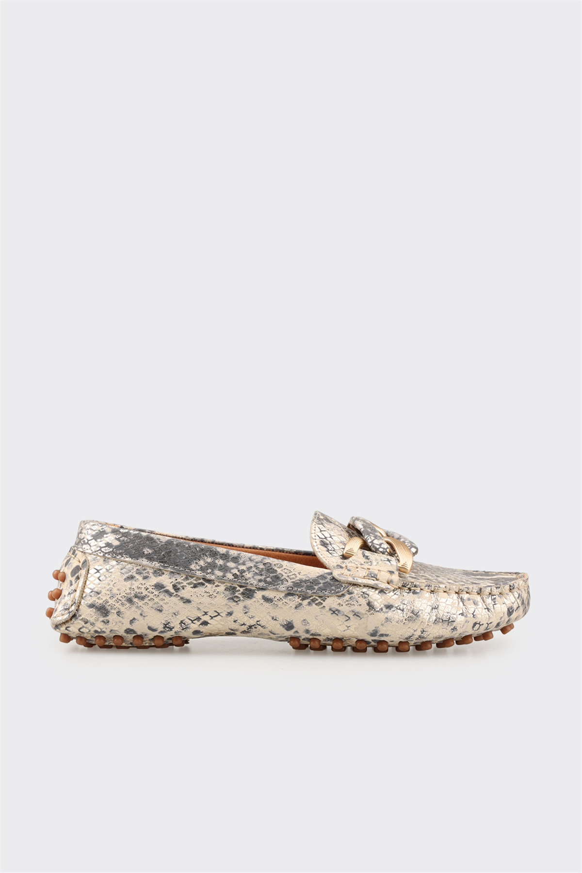 Ecru Leather Women's Casual Shoes
