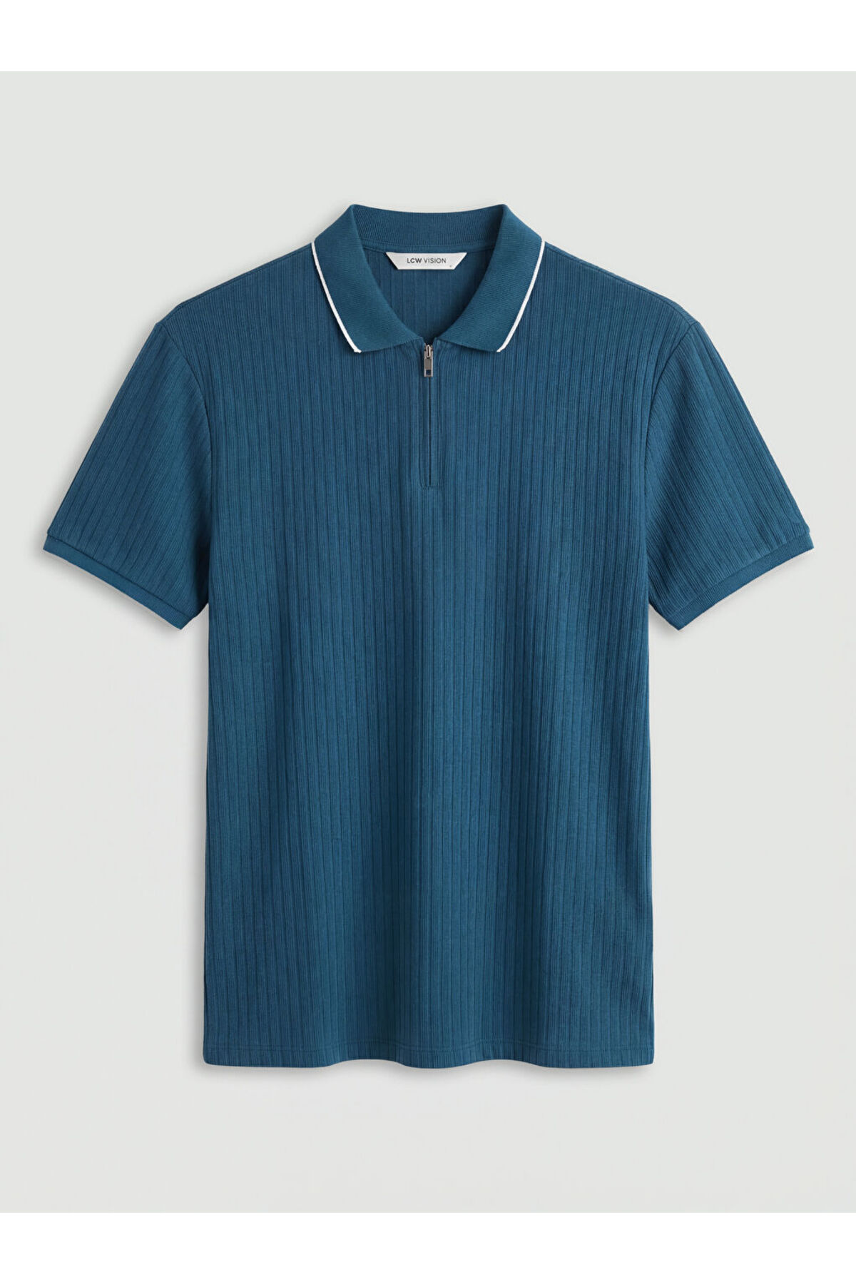 LC Waikiki Indigo Polo Neck Men's T-Shirt