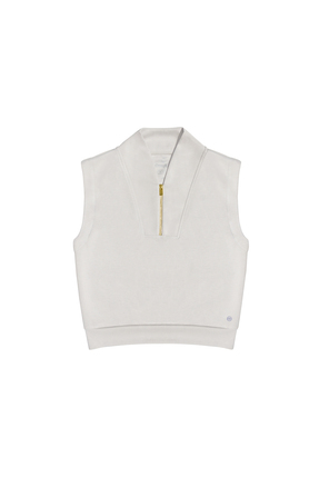 ONE OF US Flary Sandy Gold Fermuarlı Rayon Yelek