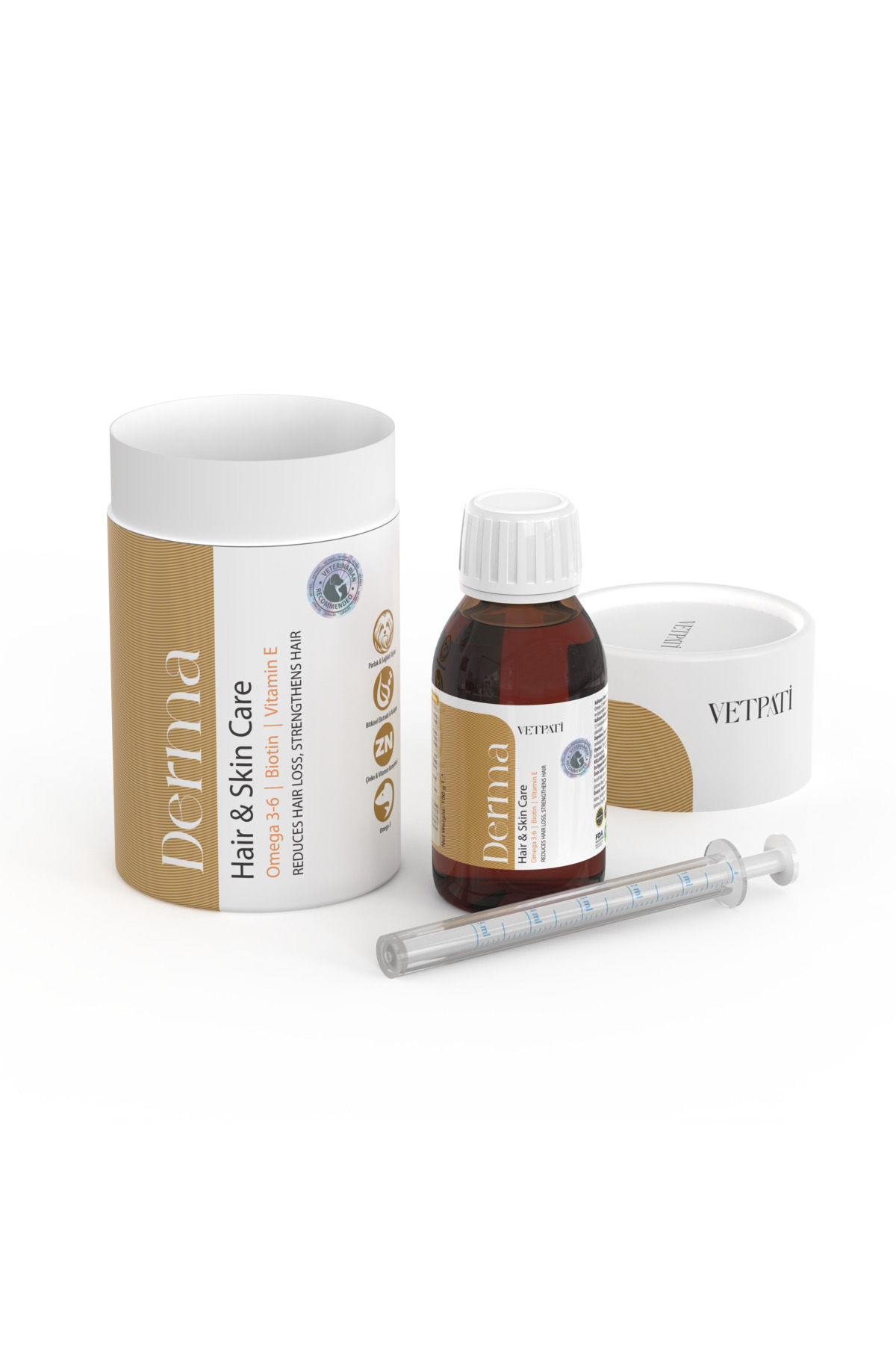 Vetpati Derma Tüy ve Deri Destek Kedi Köpek Omega 3-6 Biotin Vitamin E Kompleksi - Fiyatı, Yorumları
