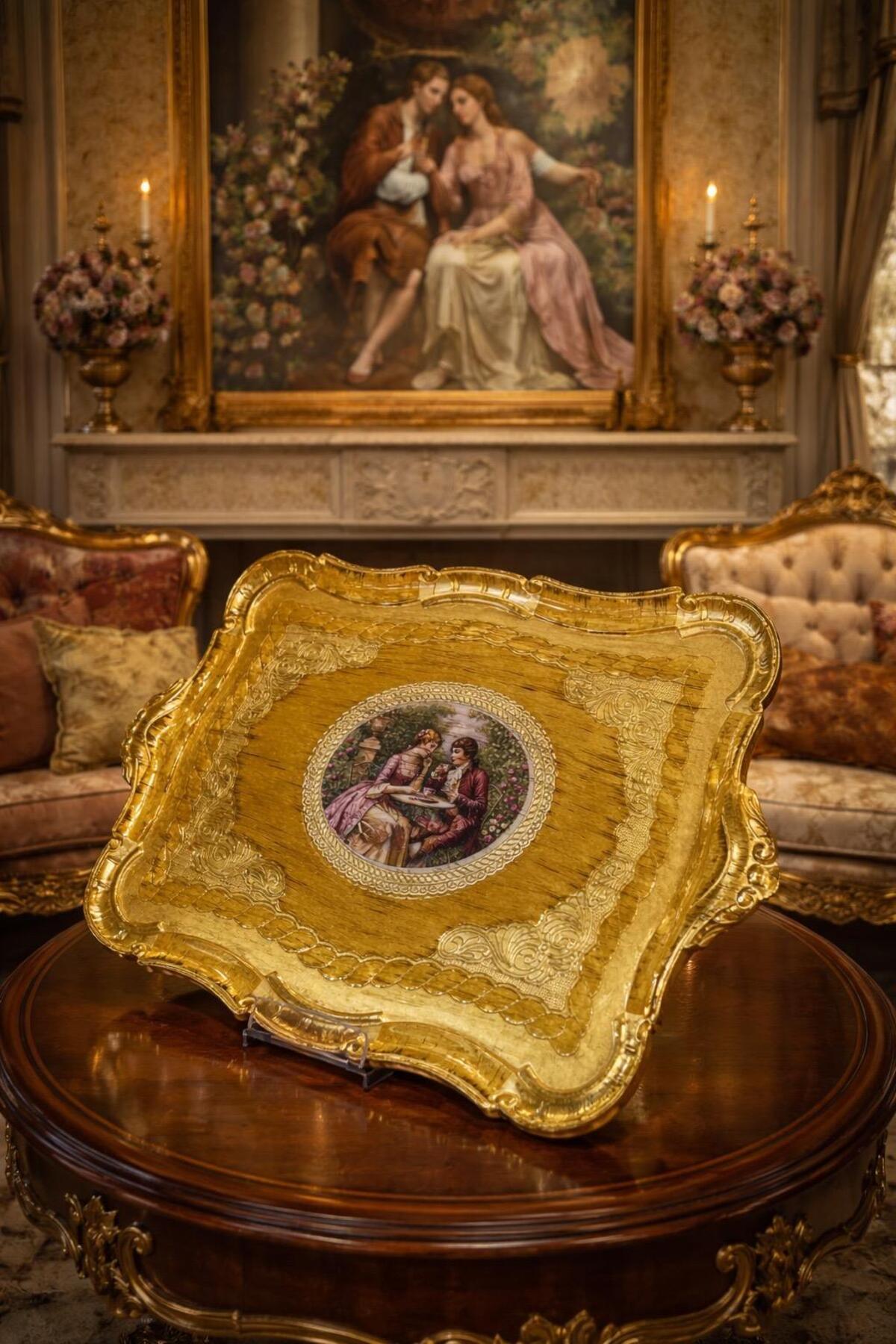 ACAR Queen Victoria Markizli Gül Ağacı Tepsi 6 Kişilik - Fiyatı