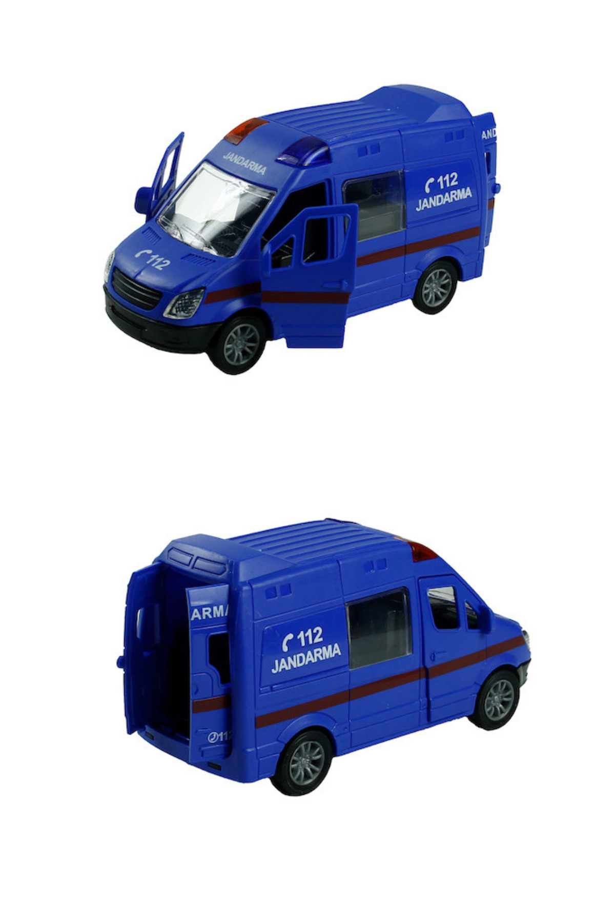 craftivio Acil Müdahale Araçları - Polis, Ambulans, İtfaiye, Jandarma Minibüs - Geri Çek, Kapıları Açılır fotoğrafı 5 (önizleme)