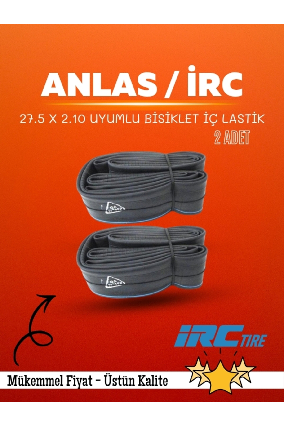 IRC 27.5 x 2.10 İç Lastik 27.5 Jant Bisiklet Uyumlu - Fiyatı