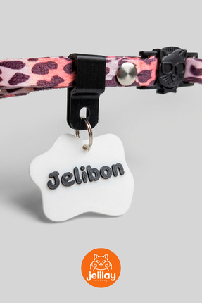 Jelilay Leopar Desenli, Charmlı, İsimlikli, Telefon Numarası Yazılı, Kedi Boy...