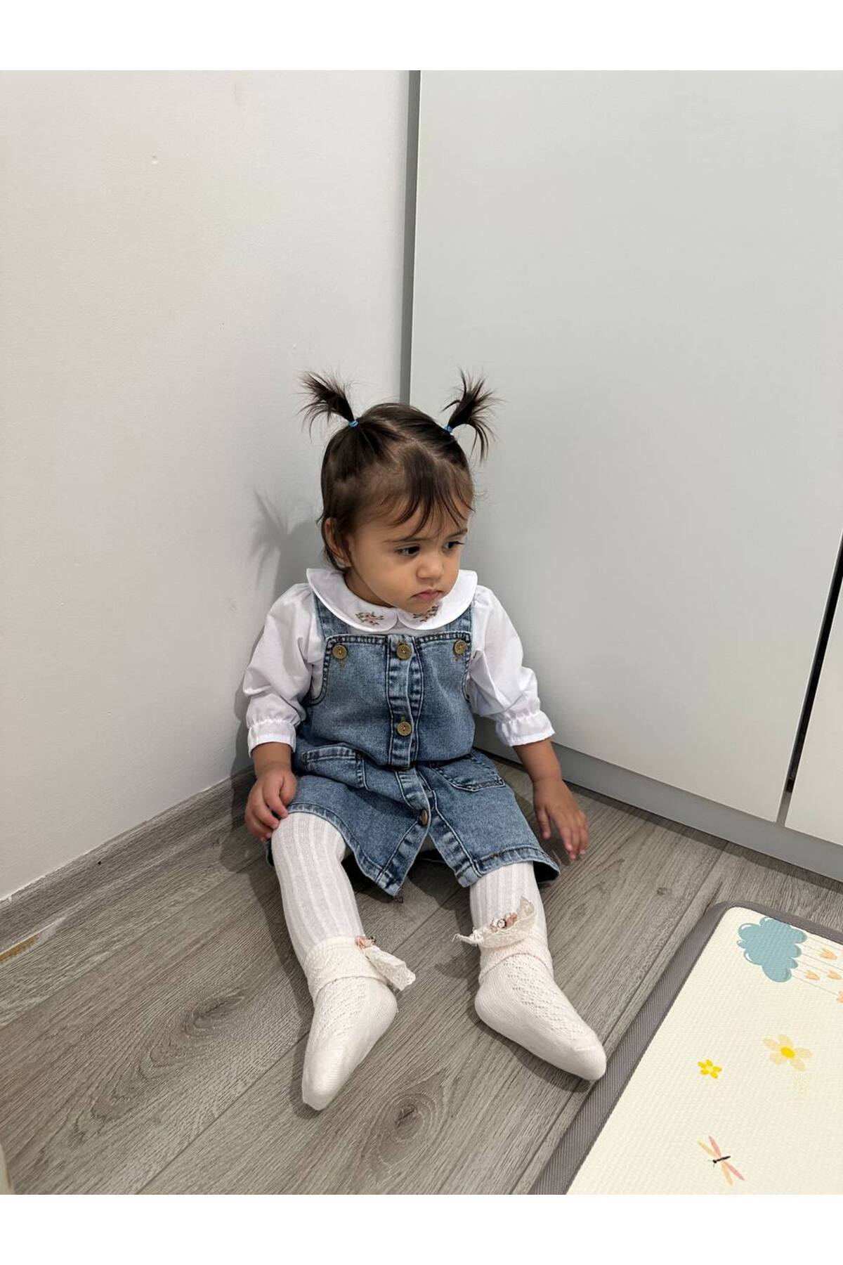 Oryeda Bebe Kız Bebek/Çocuk Gömlekli Kot Jile fotoğrafı 4 (önizleme)