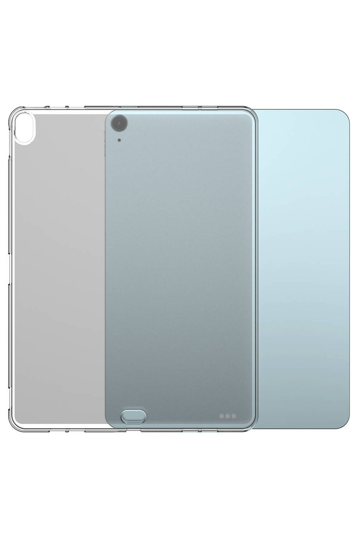 iPad Air 13 2025 M3 Kılıf .SEKO Tablet Süper Silikon Kapak - Şeffaf