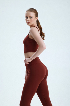 Hola Tait Kadın Bordo Toparlayıcı Yüksek Bel Basıc Spor Tayt