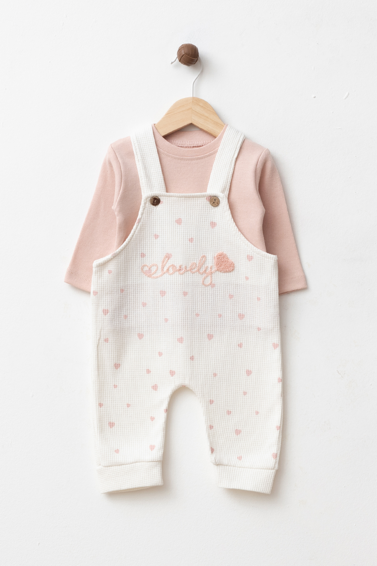 BABY GIRL LOVELY EMBROIDERED 2PCS SLOPET SET WITH BADILI YK23278797