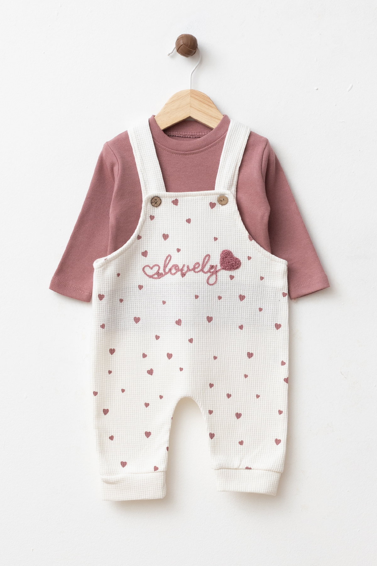 BABY GIRL LOVELY EMBROIDERED 2PCS SLOPET SET WITH BADILI YK23278797