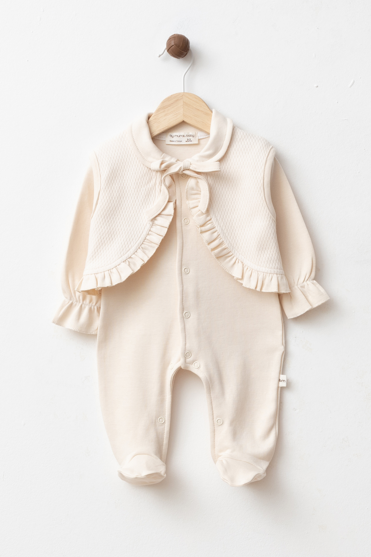 BABY GIRL BOLERO STYLISH JUMPSUIT WITH BOOTEES YK3532457
