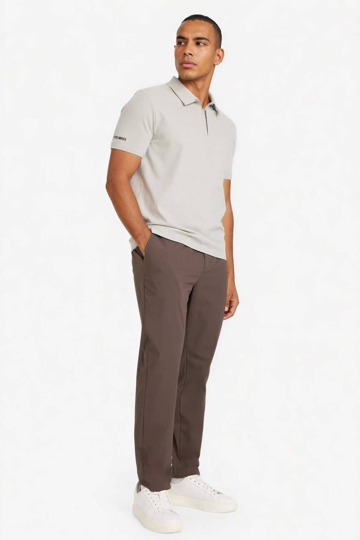 Slim Fit Pantolon G1036AX26SP — قهوه‌ای — تصویر 6 از 8
