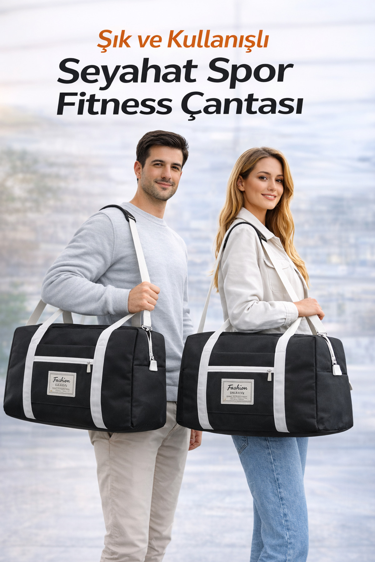 Mega Everest  Unisex Önü Cepli Uzun Askılı Kadın Ve Erkek Kullanabilir Seyahat Fitness Ve Spor Çantası