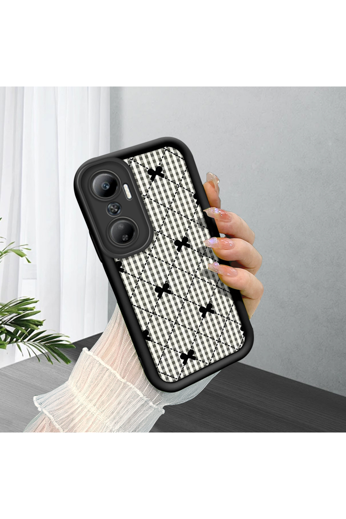 Infinix Hot 20 Compatible striped Pattern Slim Soft Silicone Phone Case with Camera Protection