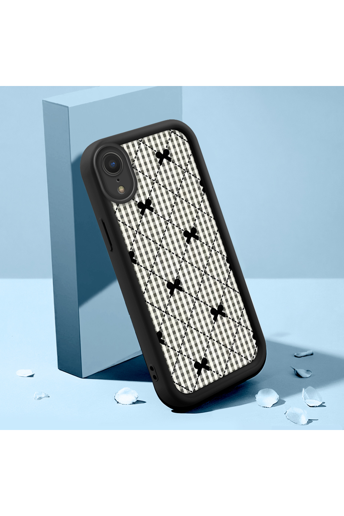 slim Soft Silicone Phone Case with iPhone XR Compatible striped Pattern Camera Protection