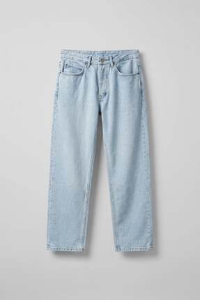 ablukaonline Erkek Relaxed Straight Fit Basic Jean Buz Mavi
