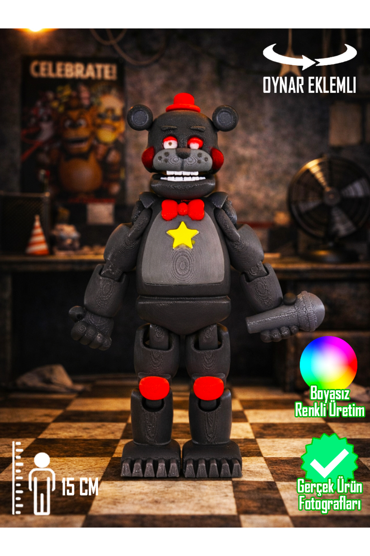 Suelo Butik FNAF Lefty Tüm Eklemleri Hareketli Five Nights at