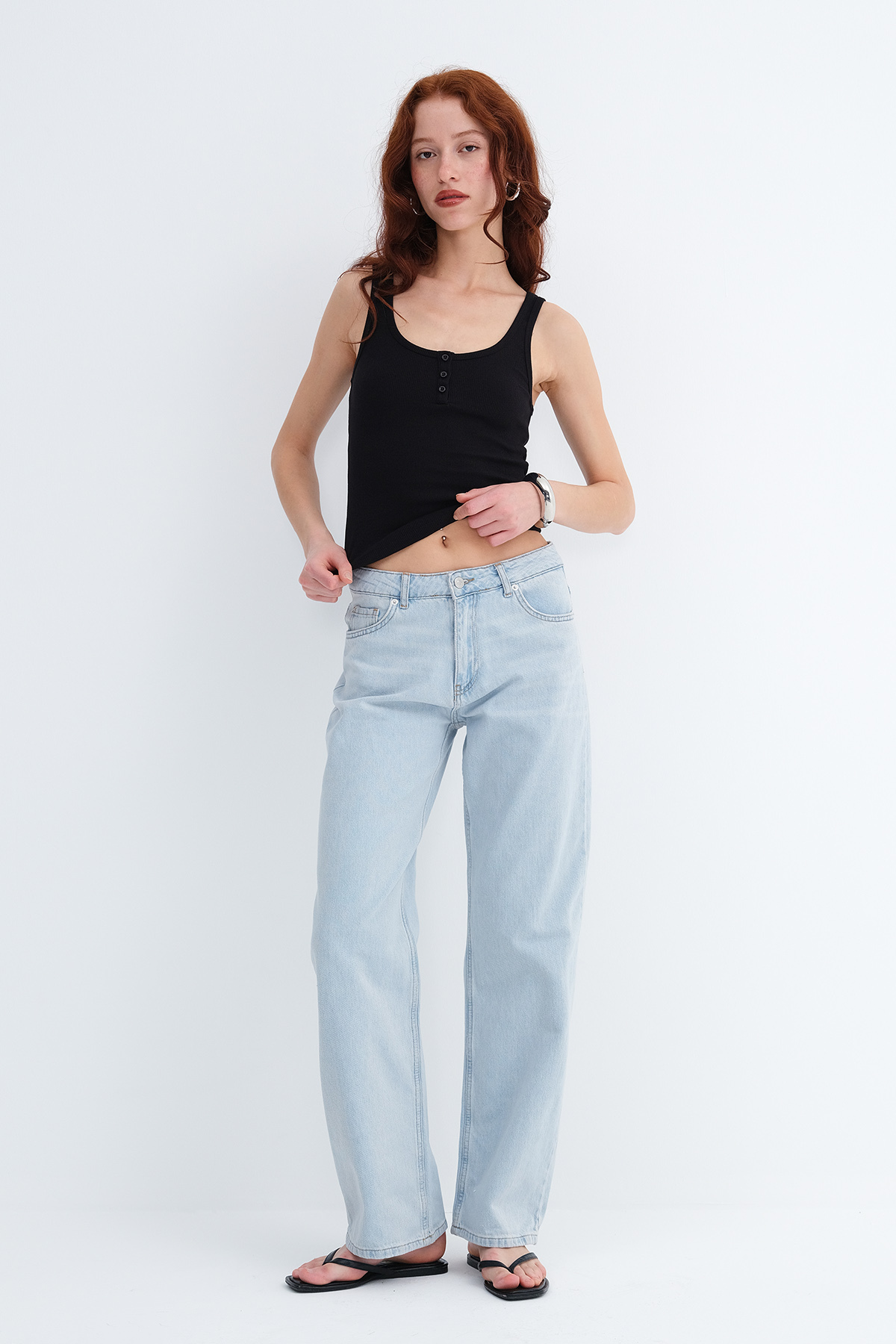 Addax Wide Leg Jean Pantolon PN10021